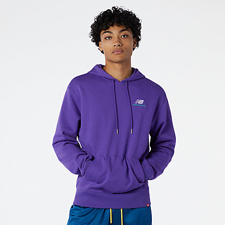 New Balance NB Essentials Embroidered Hoodie, MT11550PRP image number null
