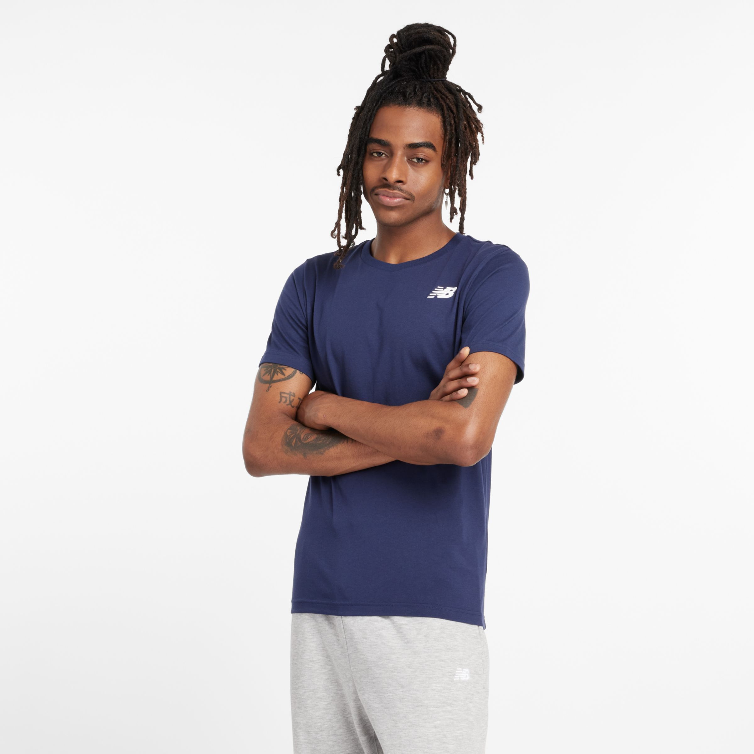 

New Balance Men's NB Classic Arch T-Shirt Blue - Blue