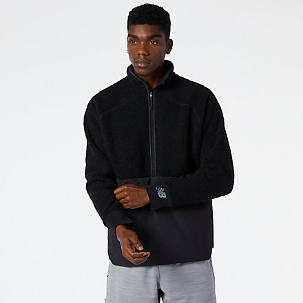 New Balance Q Speed Sherpa Pullover, MT13285BK image number null