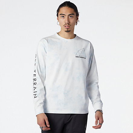 New Balance NB AT Tie Dye Long Sleeve Tee, MT13532WT image number null