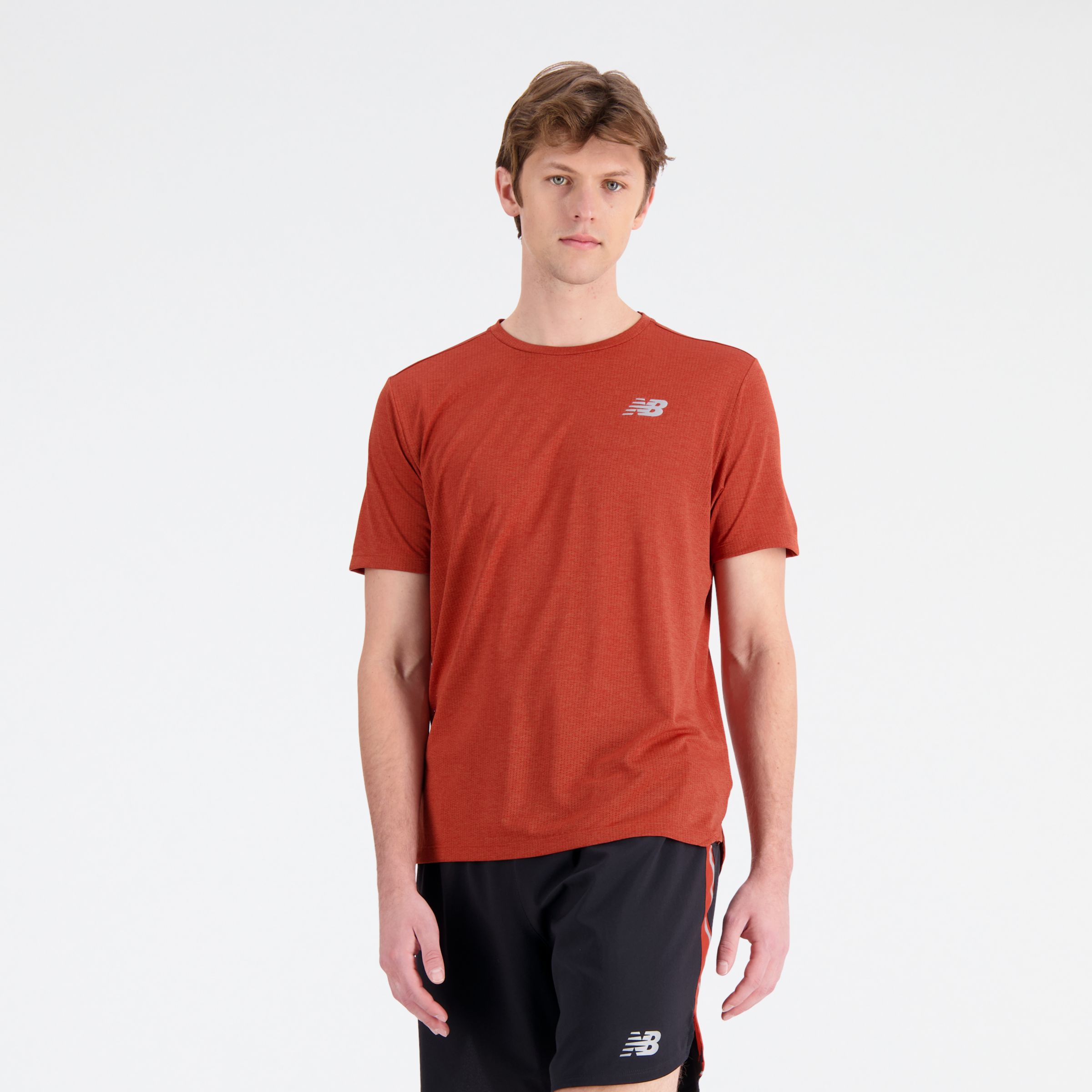 

New Balance Men's Impact Run Short Sleeve Red - Red