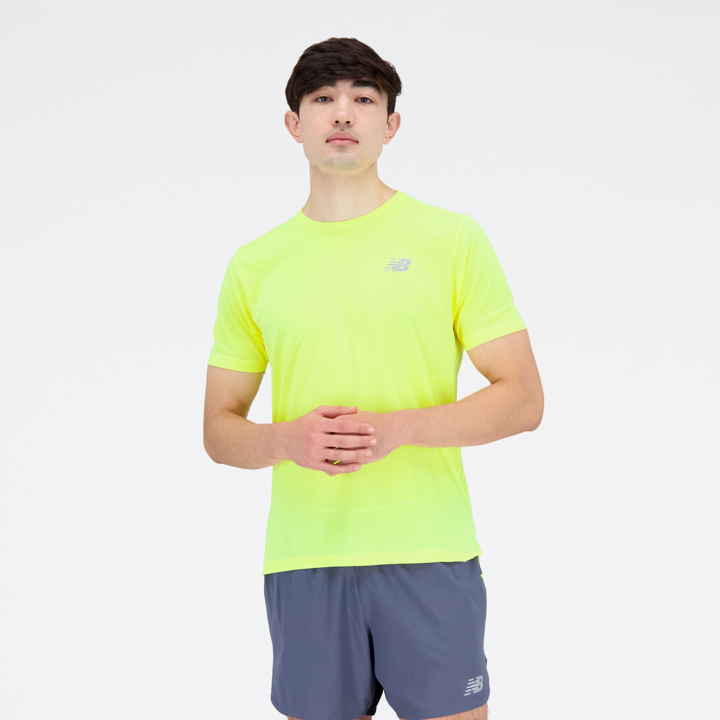 

New Balance Men's Impact Run Short Sleeve Yellow - Yellow