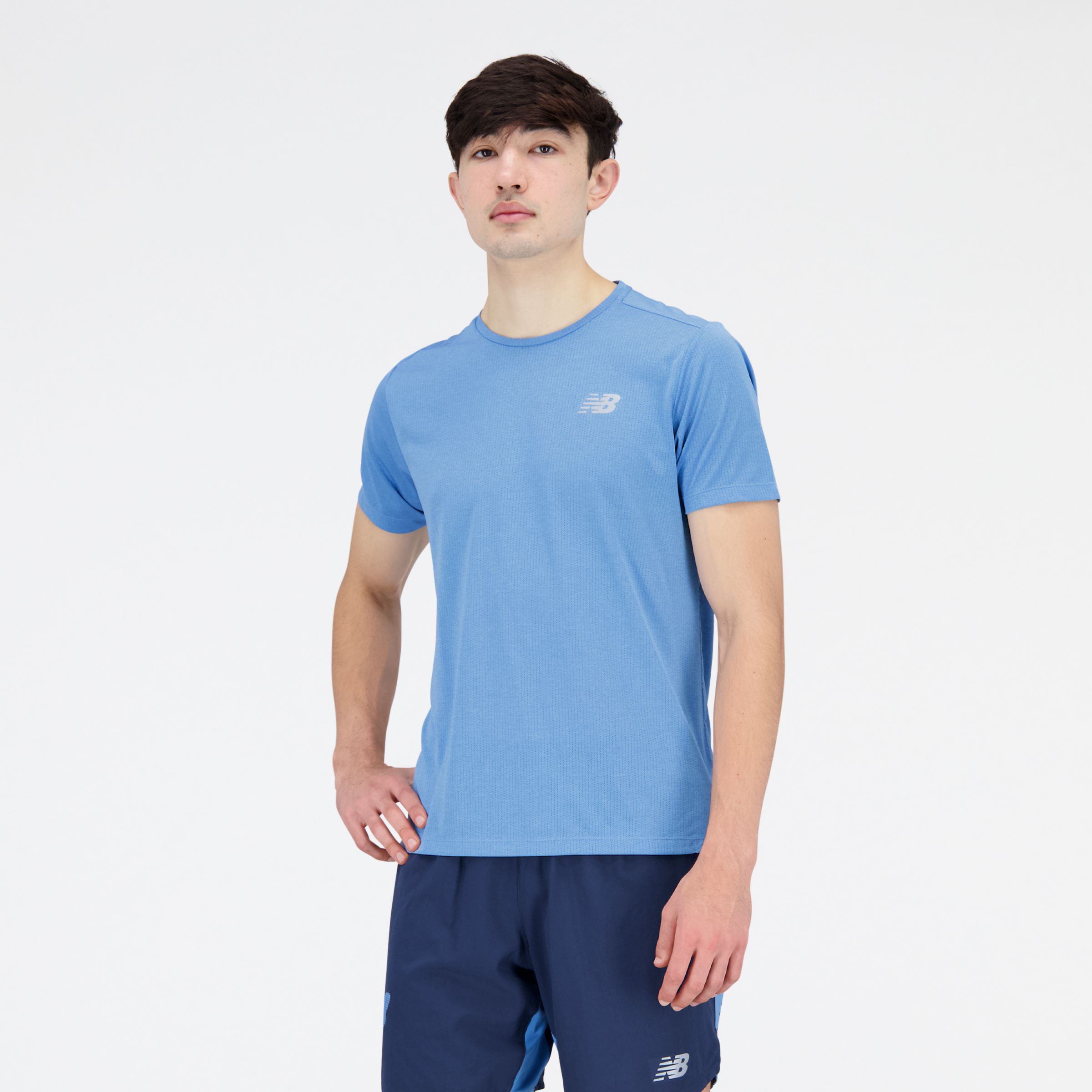 

New Balance Men's Impact Run Short Sleeve Blue - Blue