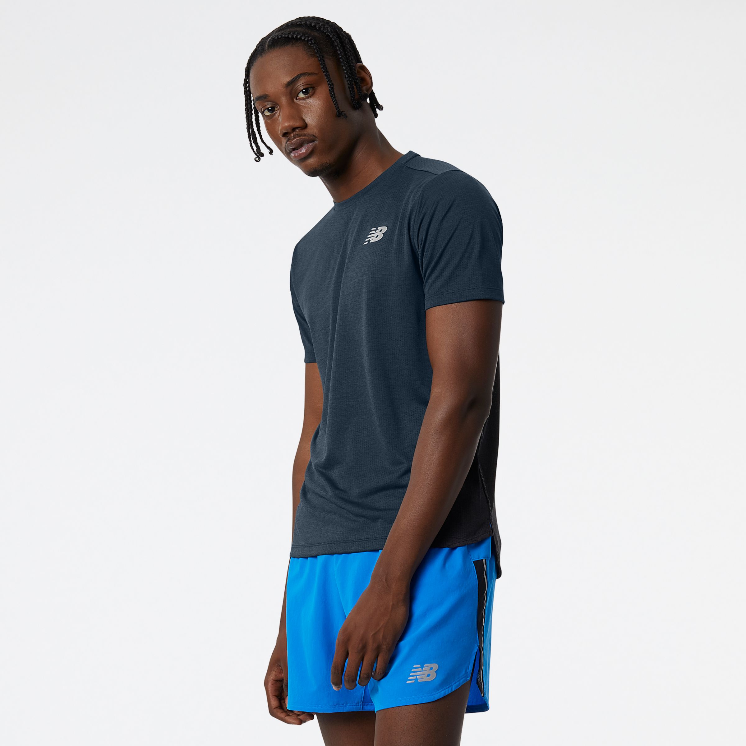 

New Balance Men's Impact Run Short Sleeve Blue - Blue