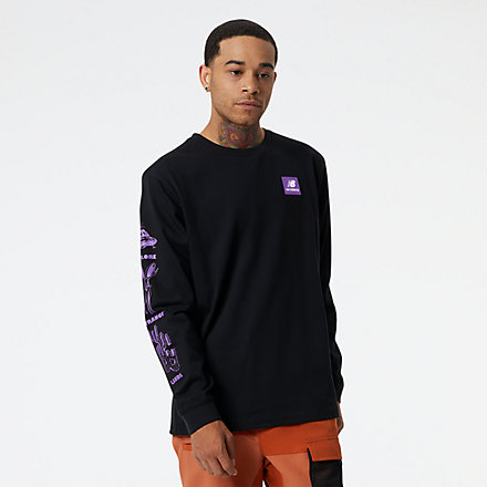 New Balance NB AT Long Sleeve  Tee, MT21511BK image number null