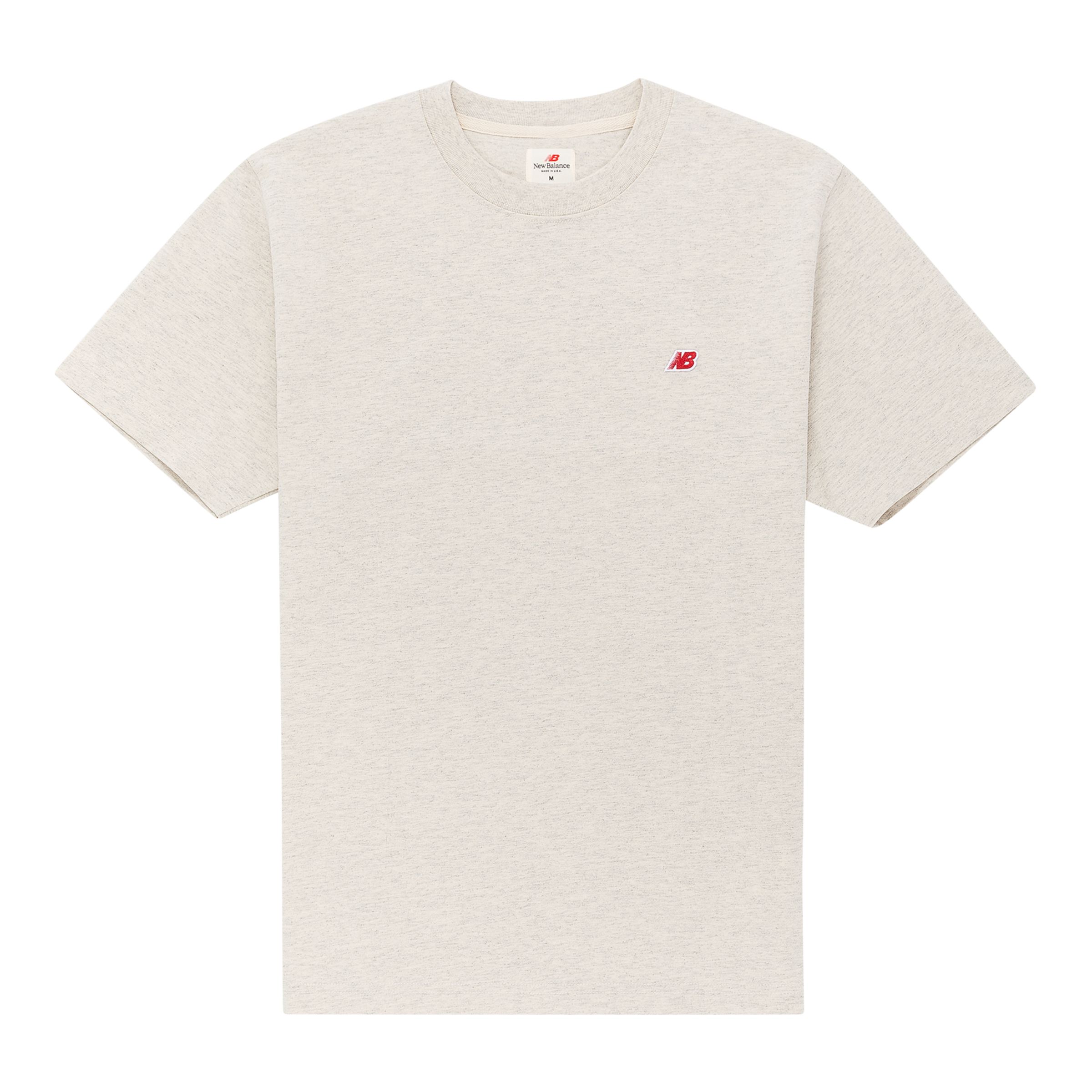 New Balance Homens MADE in USA Core T-Shirt in Bege, Cotton Jersey, Tamanho M