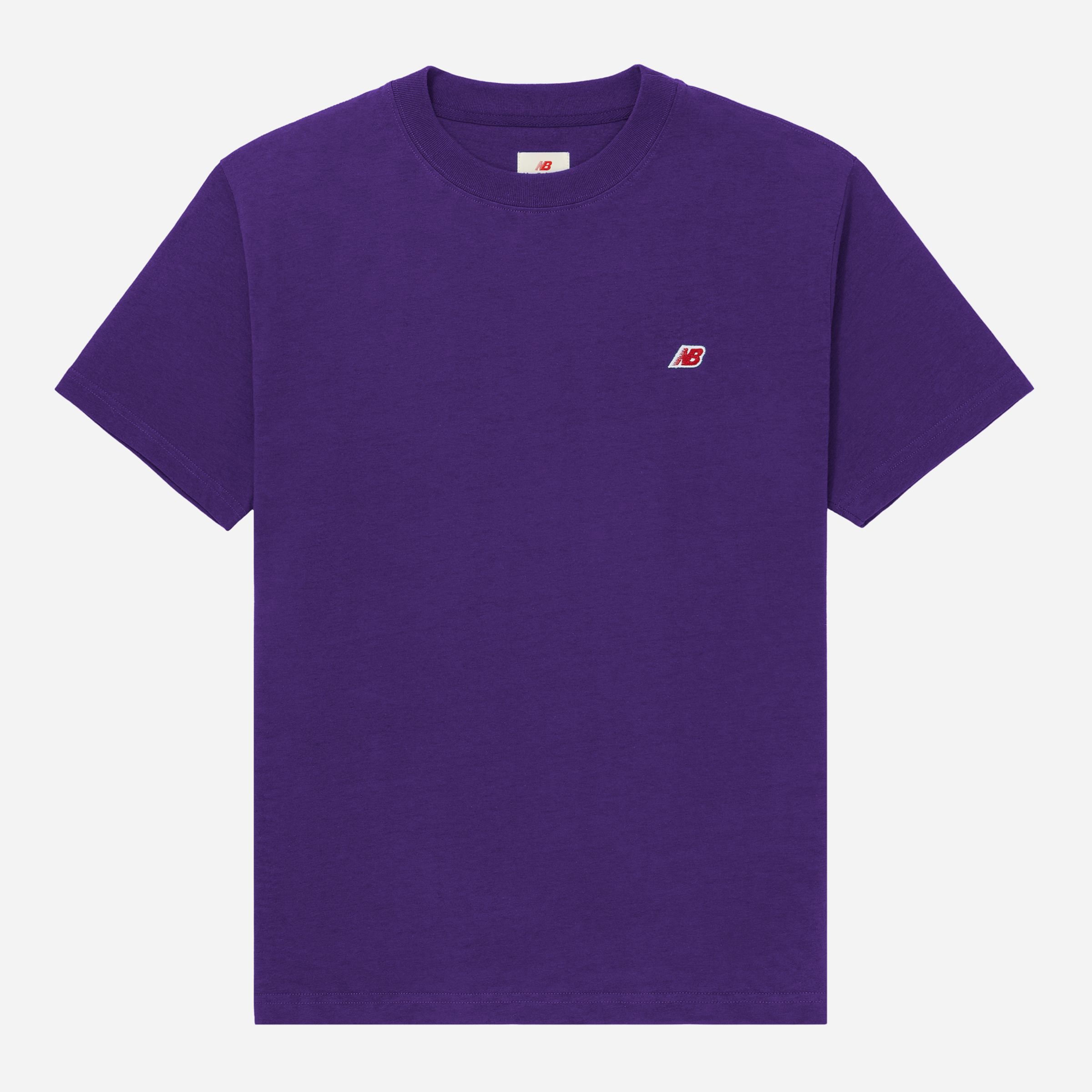 New Balance Homens MADE in USA Core T-Shirt in Roxa, Cotton Jersey, Tamanho S