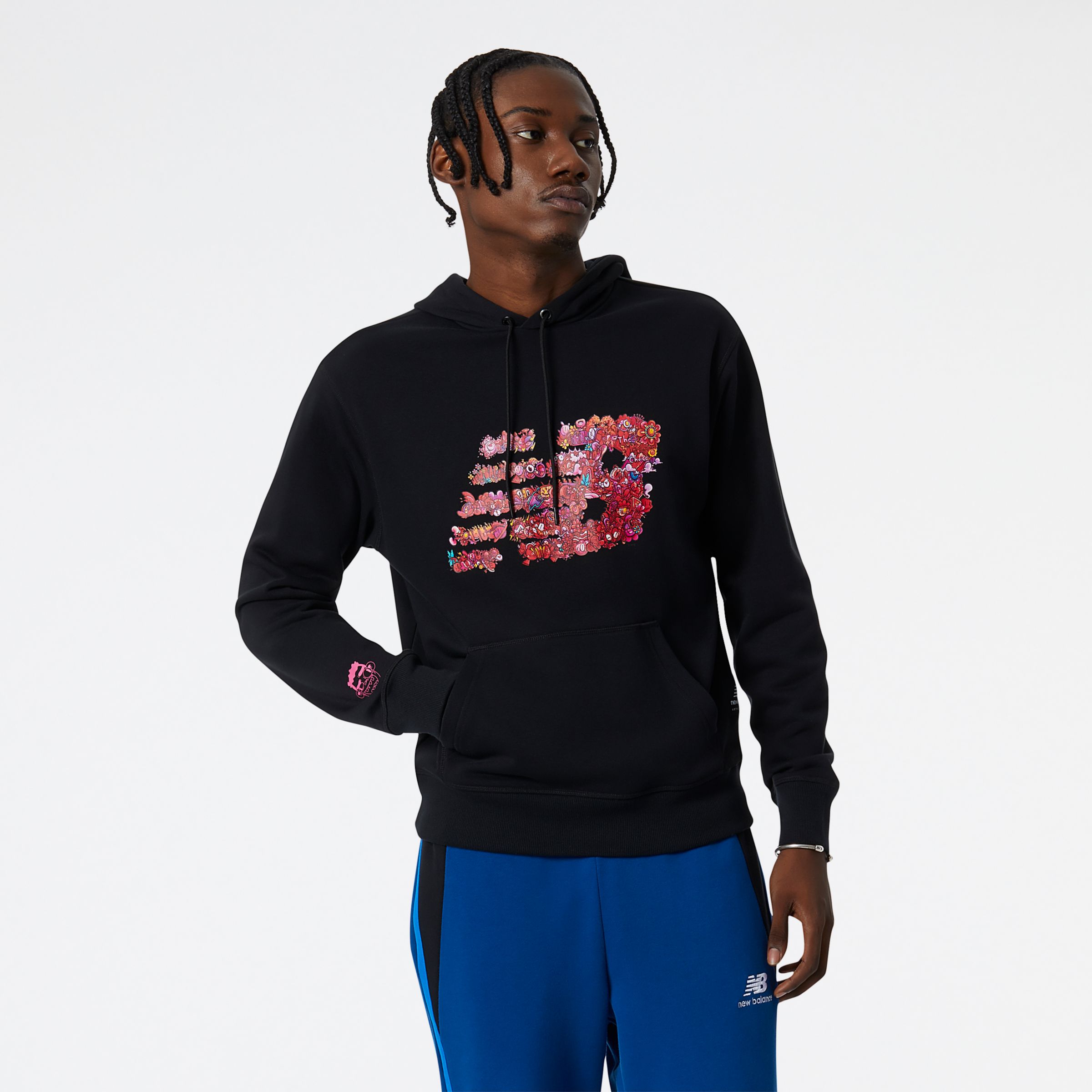 New Balance Homme Sweats ? capuche NB Artist Pack Gawx en Black/Noir, Cotton, Taille M