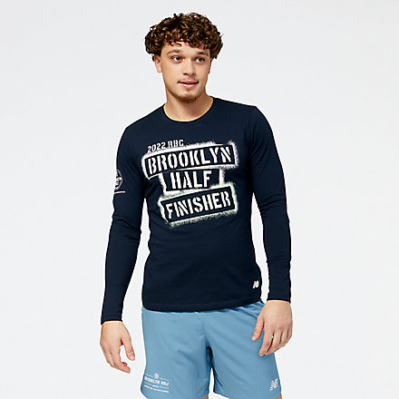 New Balance RBC Brooklyn Half Finisher Streets Long Sleeve, MT21565FECL image number null