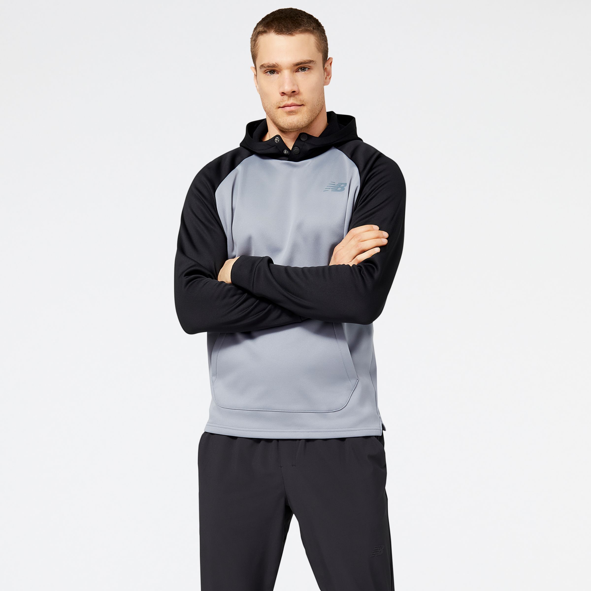

New Balance Men's Baseball Pull Over Hoodie Black - Black