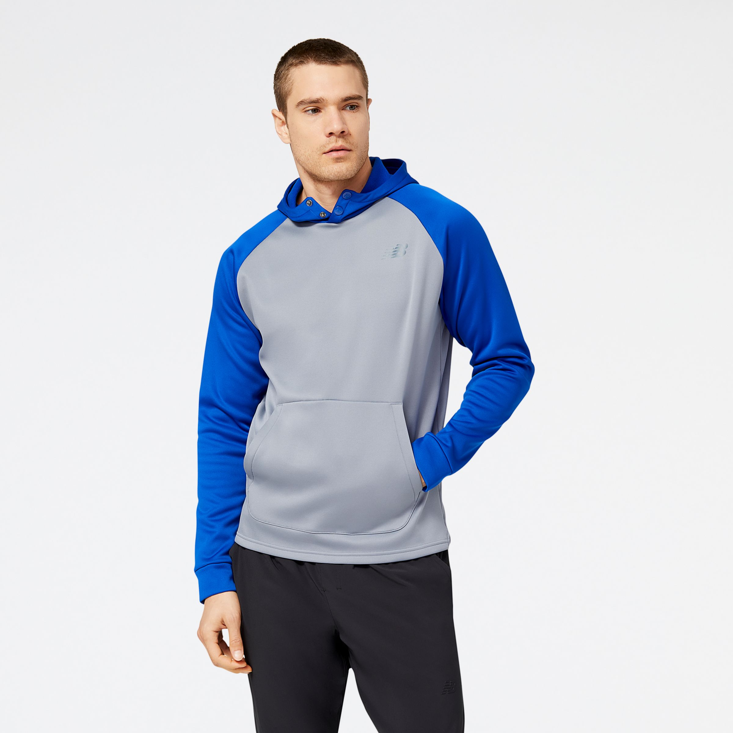 

New Balance Men's Baseball Pull Over Hoodie Blue - Blue