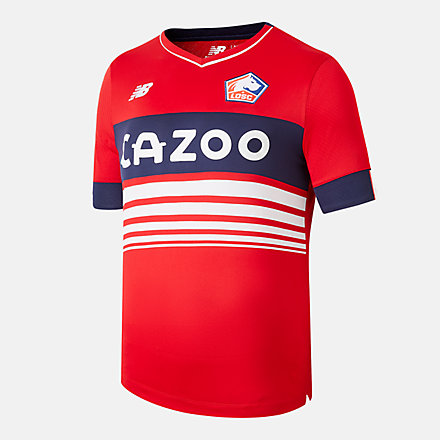New Balance Lille LOSC Home Short Sleeve Jersey, MT230086HME image number null