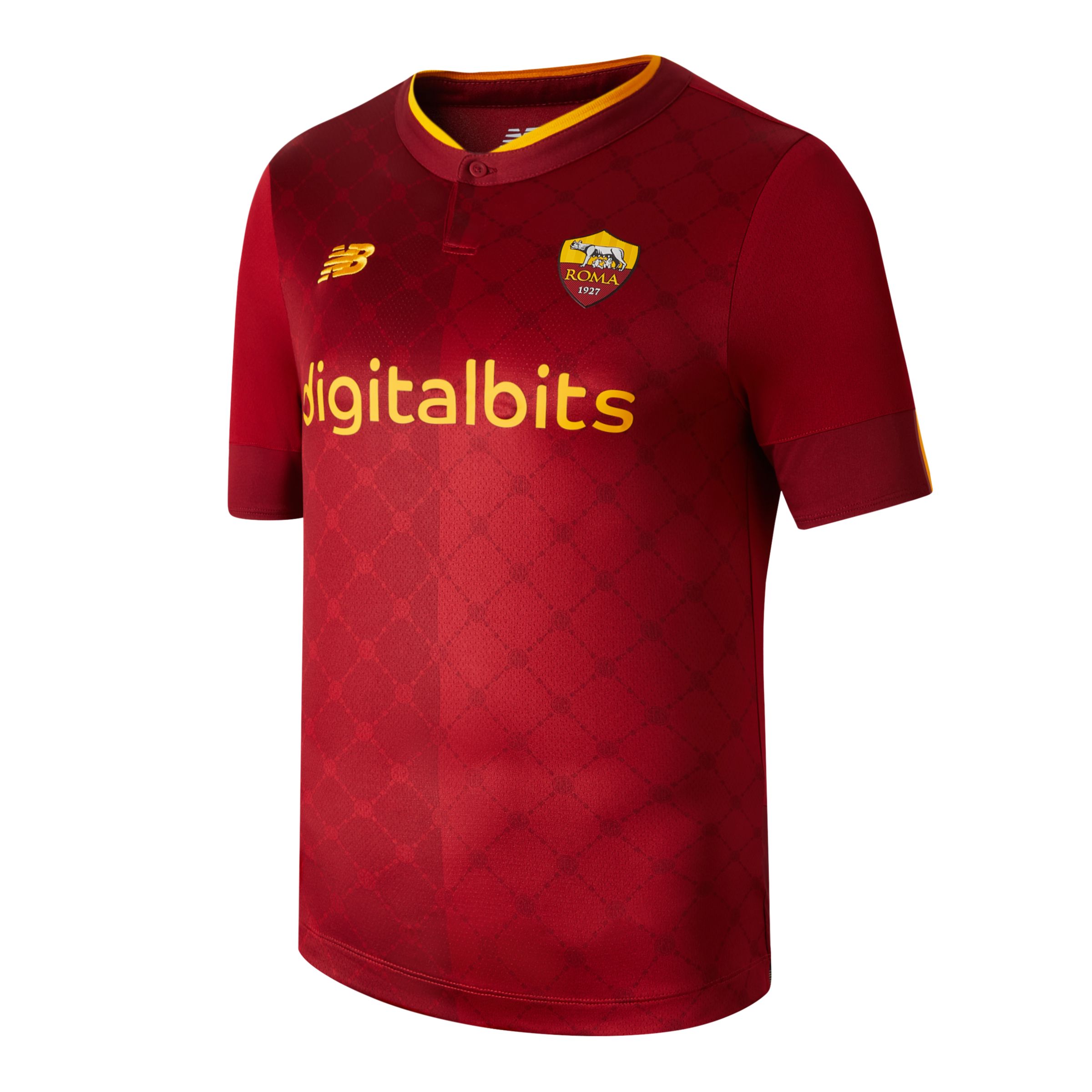 Men's As Roma Home Elite Short Sleeve Jersey