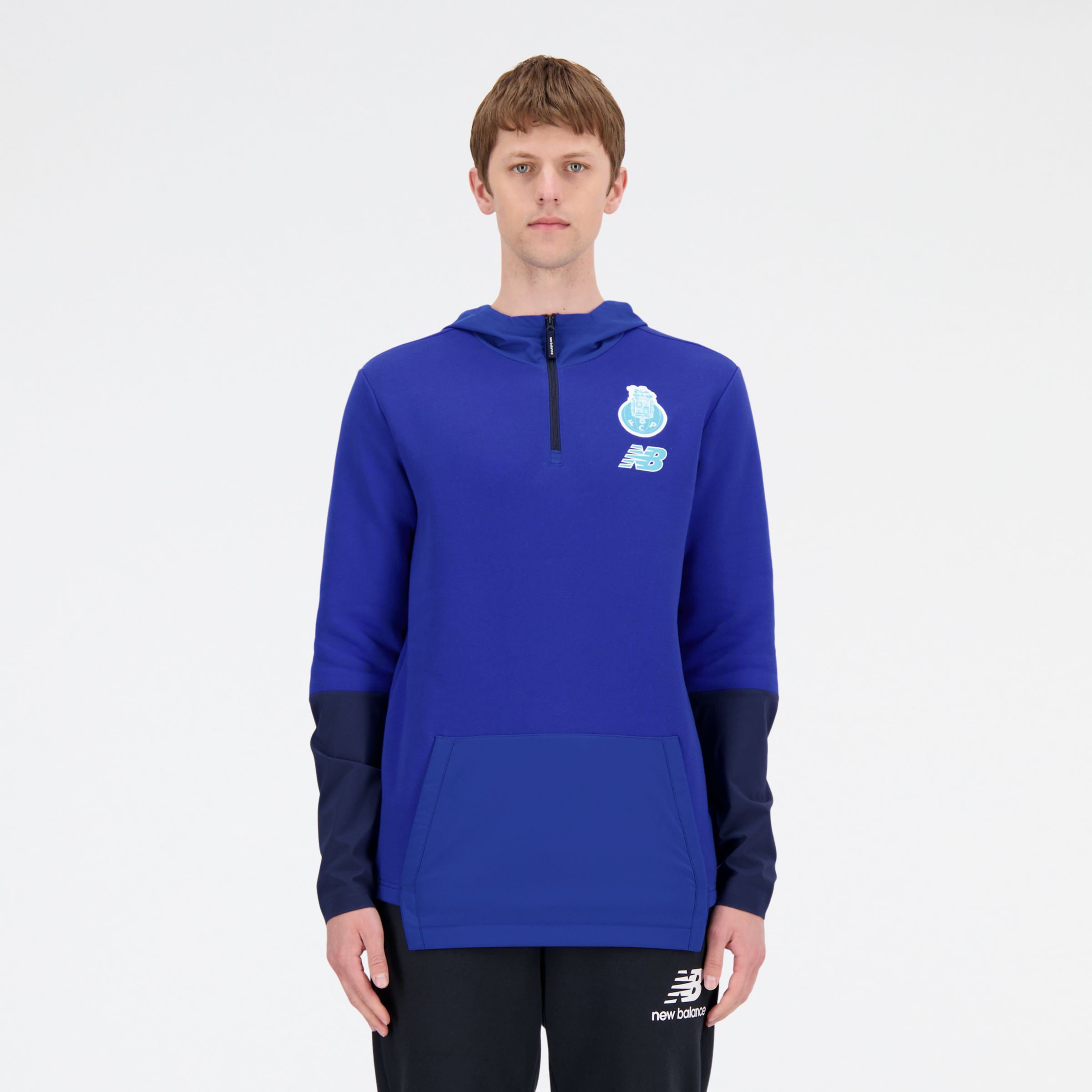 New Balance Homens FC Porto Overhead Hoodie in Preto, Polyester, Tamanho L
