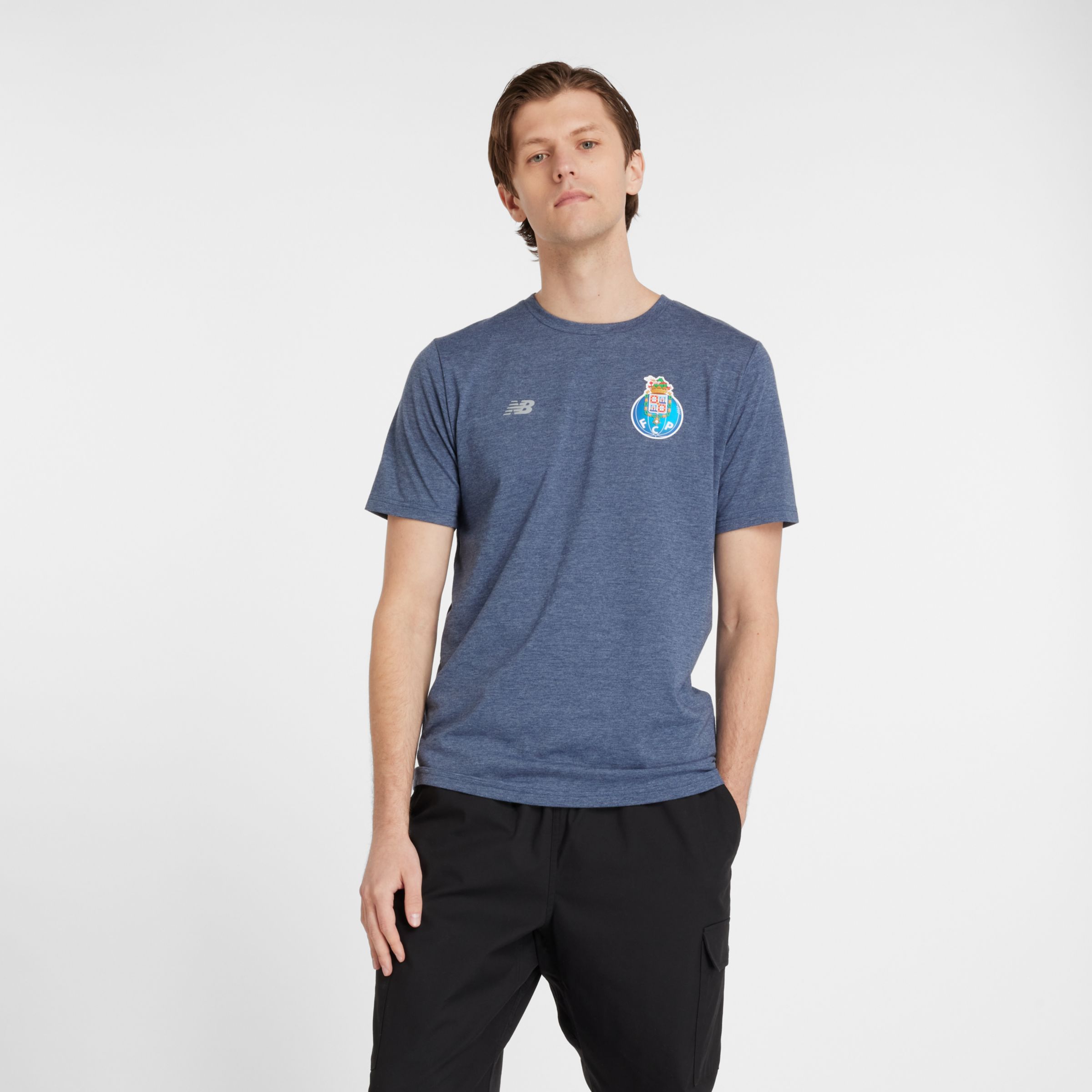 New Balance Uomo FC Porto Graphic Heathertech T-Shirt, Poliestere, Taglia S