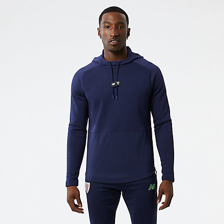 New Balance Athletic Club Overhead Hoody, MT231679NV image number null