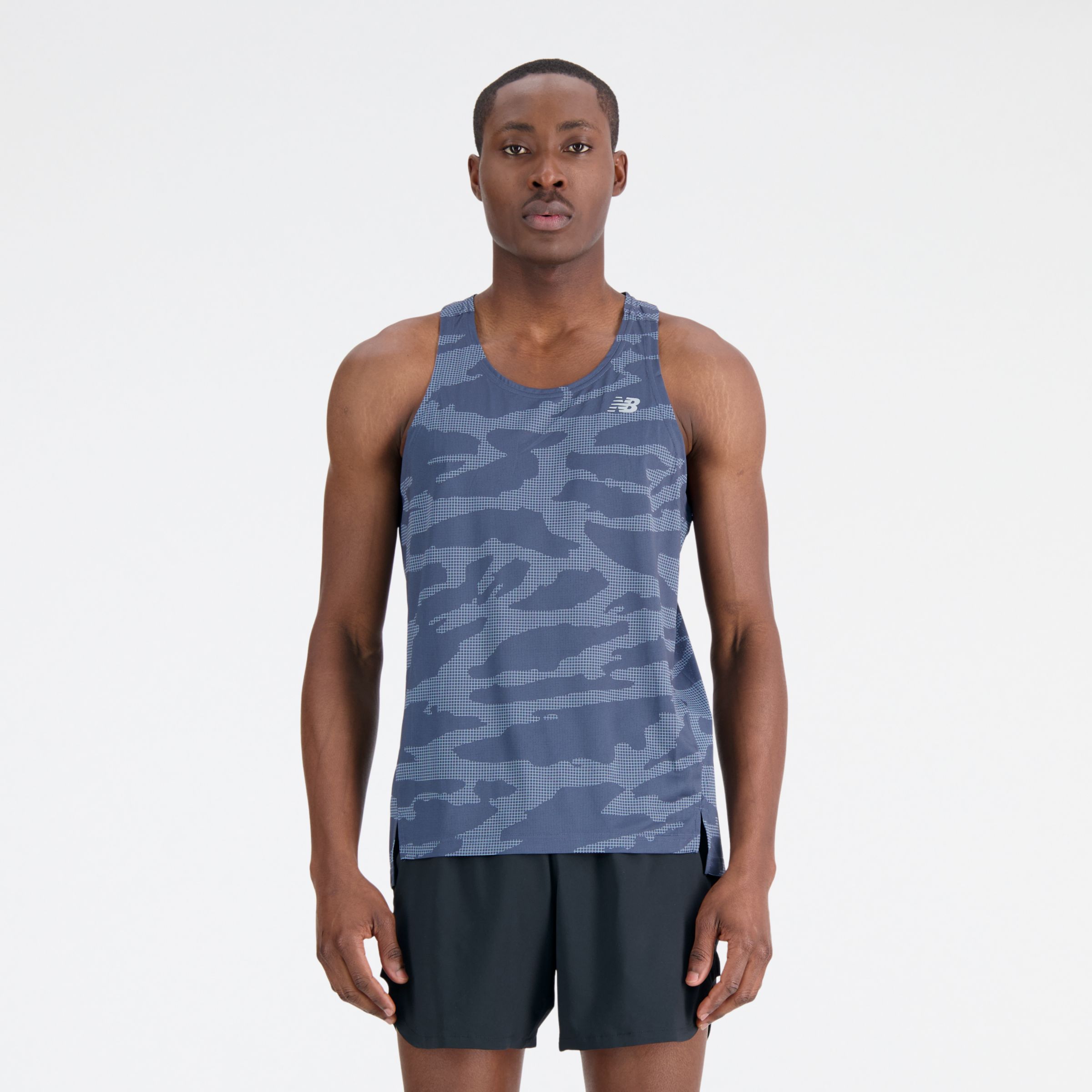 

New Balance Men's Printed Accelerate Singlet Grey - Grey