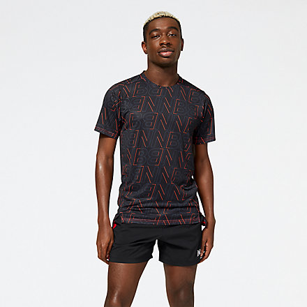 New Balance Printed Accelerate Short Sleeve, MT23223ERE image number null
