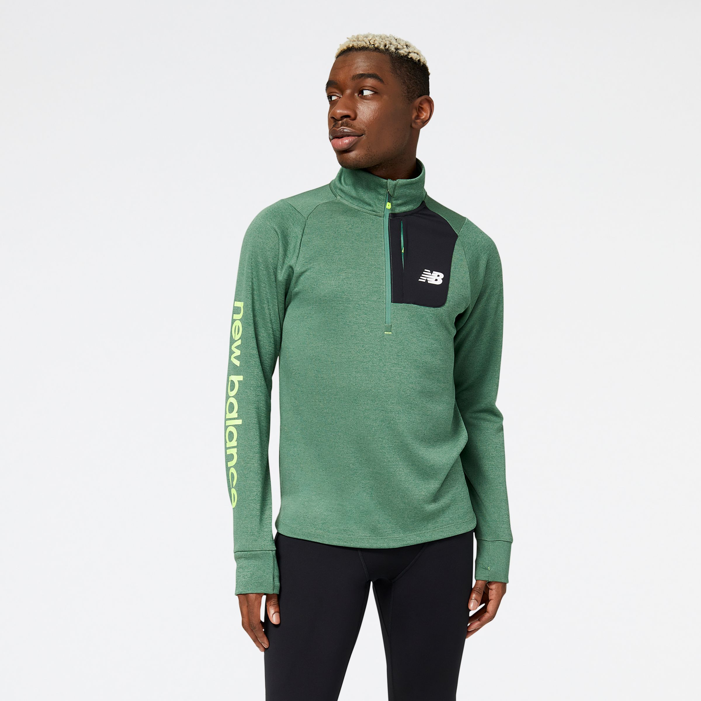 New balance men's shop impact half zip top