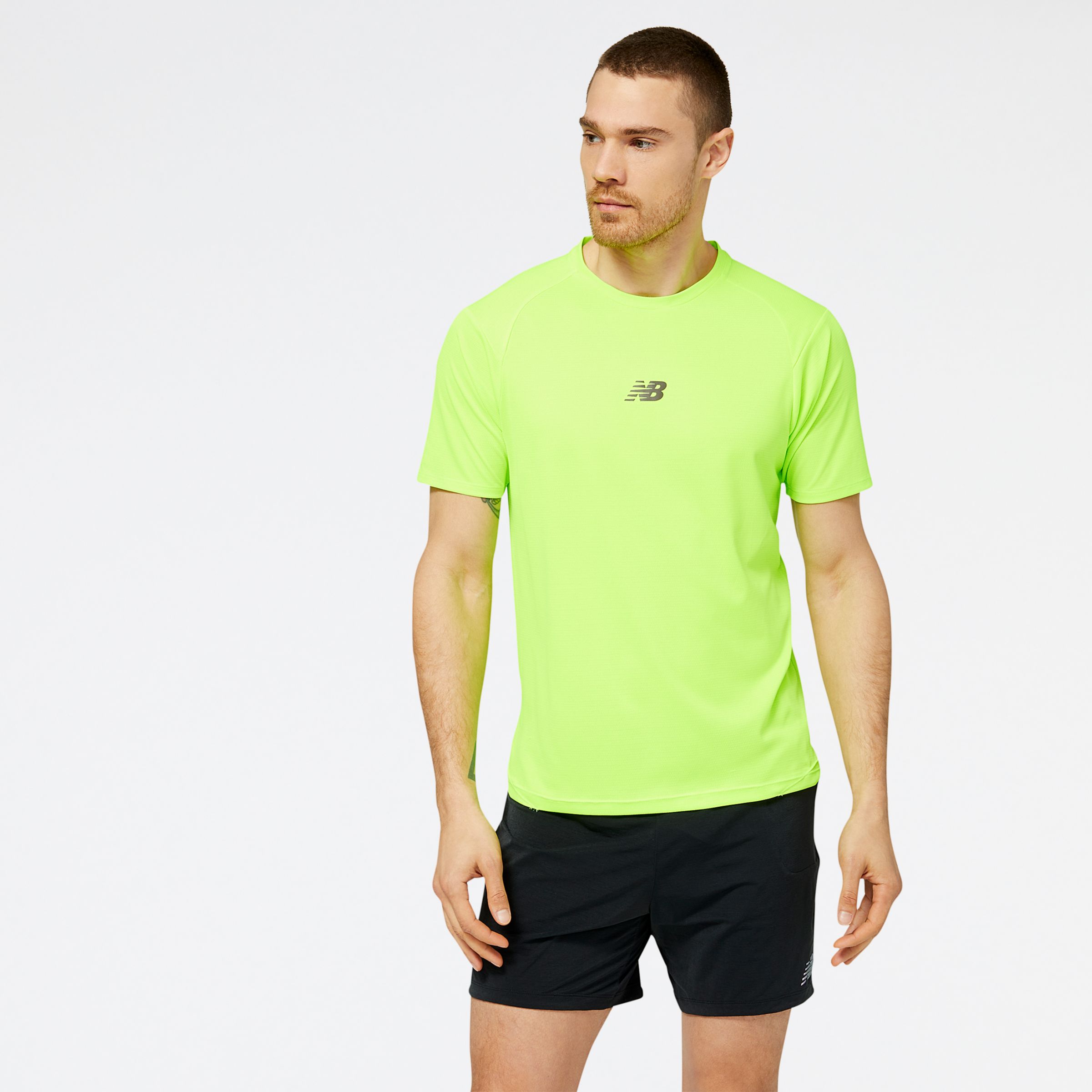 

New Balance Men's Impact Run AT N-Vent Short Sleeve Green - Green