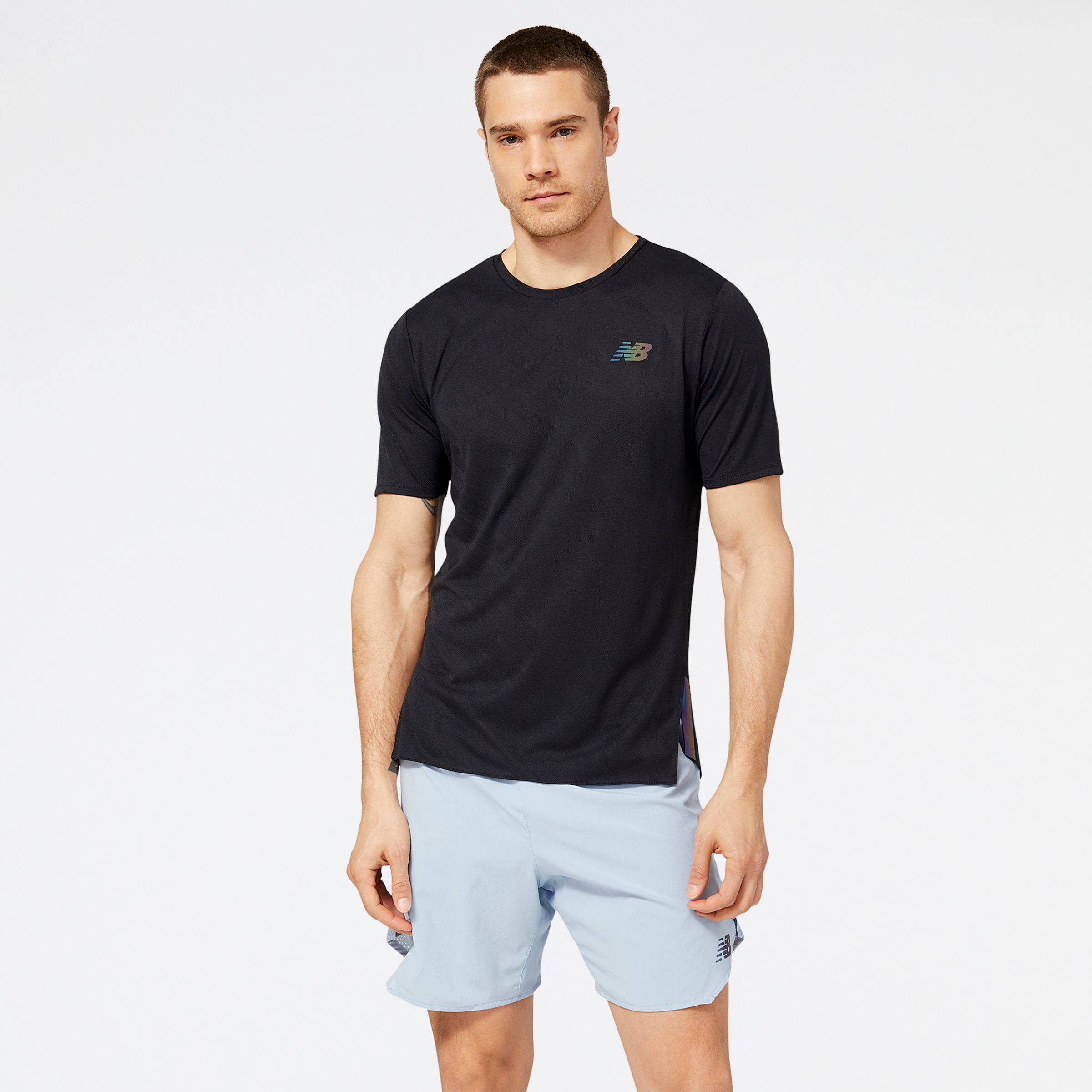 

New Balance Men's Q Speed Jacquard Short Sleeve Black - Black