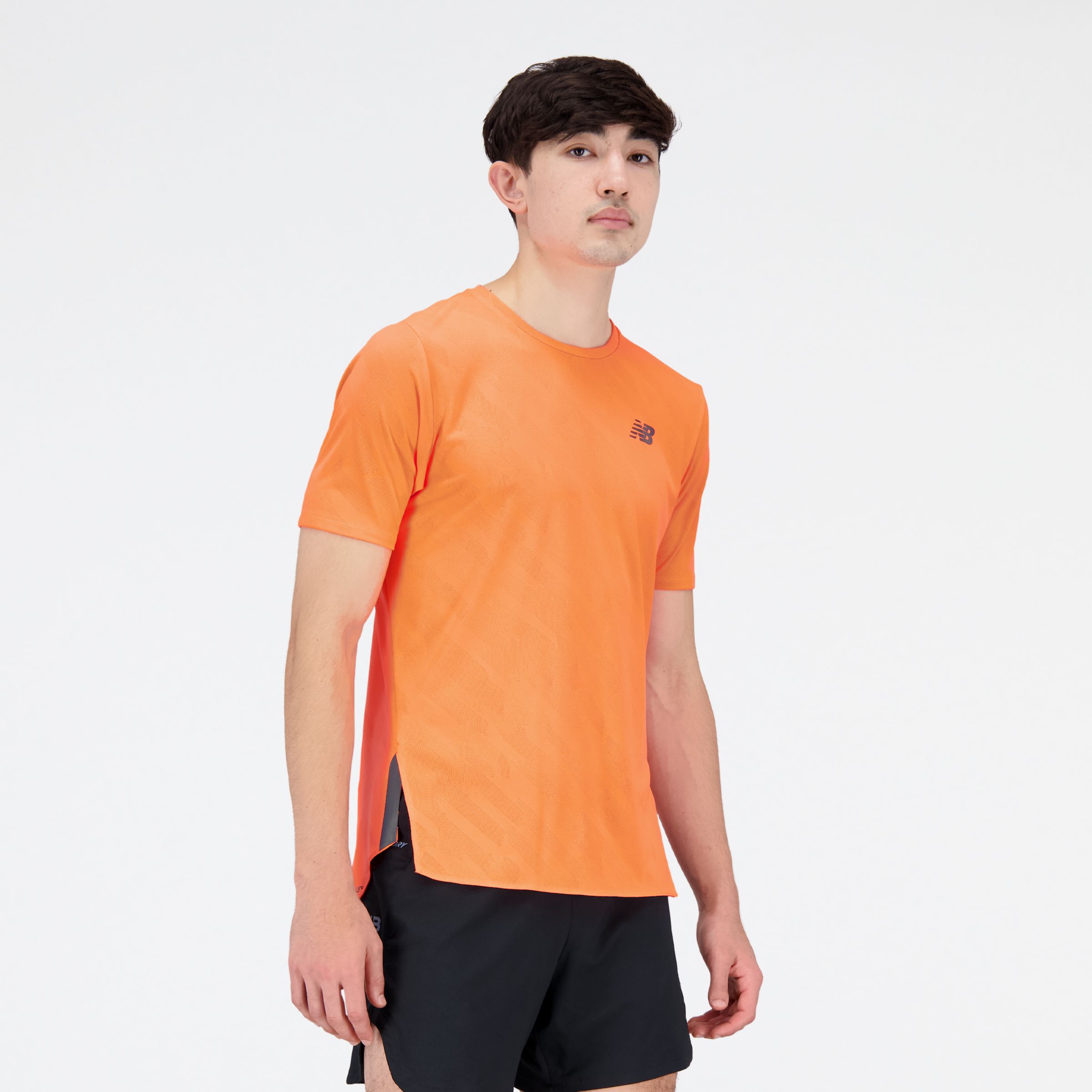 

New Balance Men's Q Speed Jacquard Short Sleeve Orange - Orange