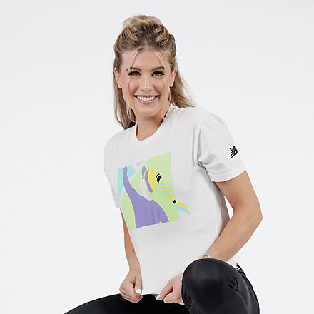 New Balance NB Genie Graphic Tee, MT23444WT image number null