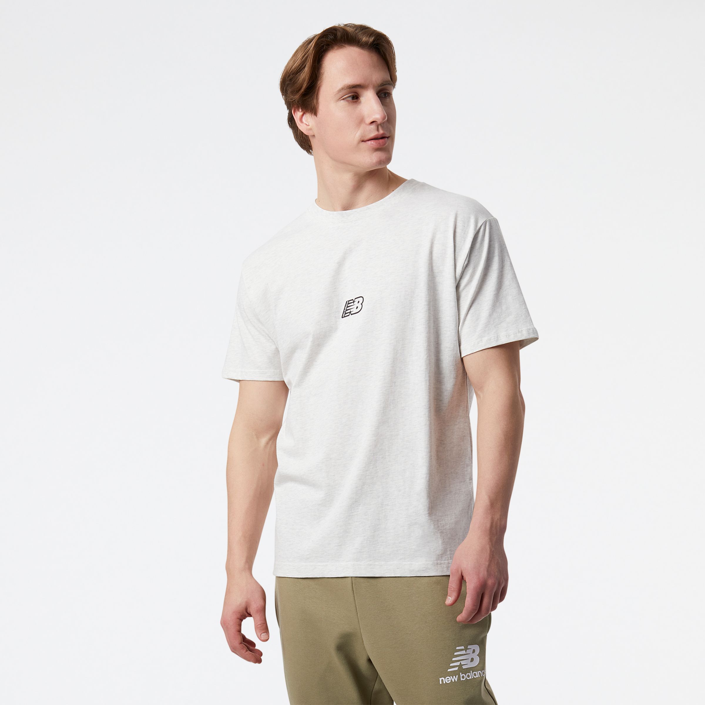 

New Balance Men's NB Essentials Graphic Short Sleeve 2 White - White