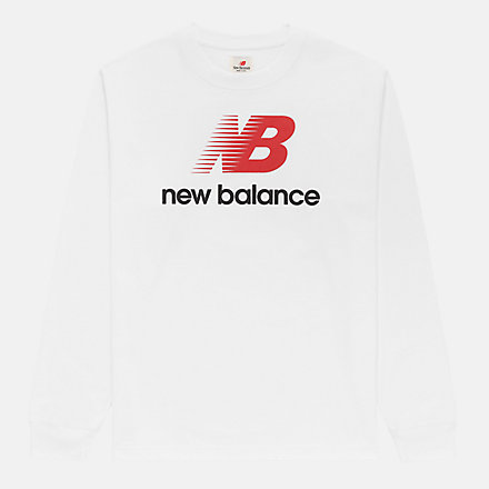 New Balance MADE in USA Heritage Long Sleeve T-Shirt, MT23549WT image number null