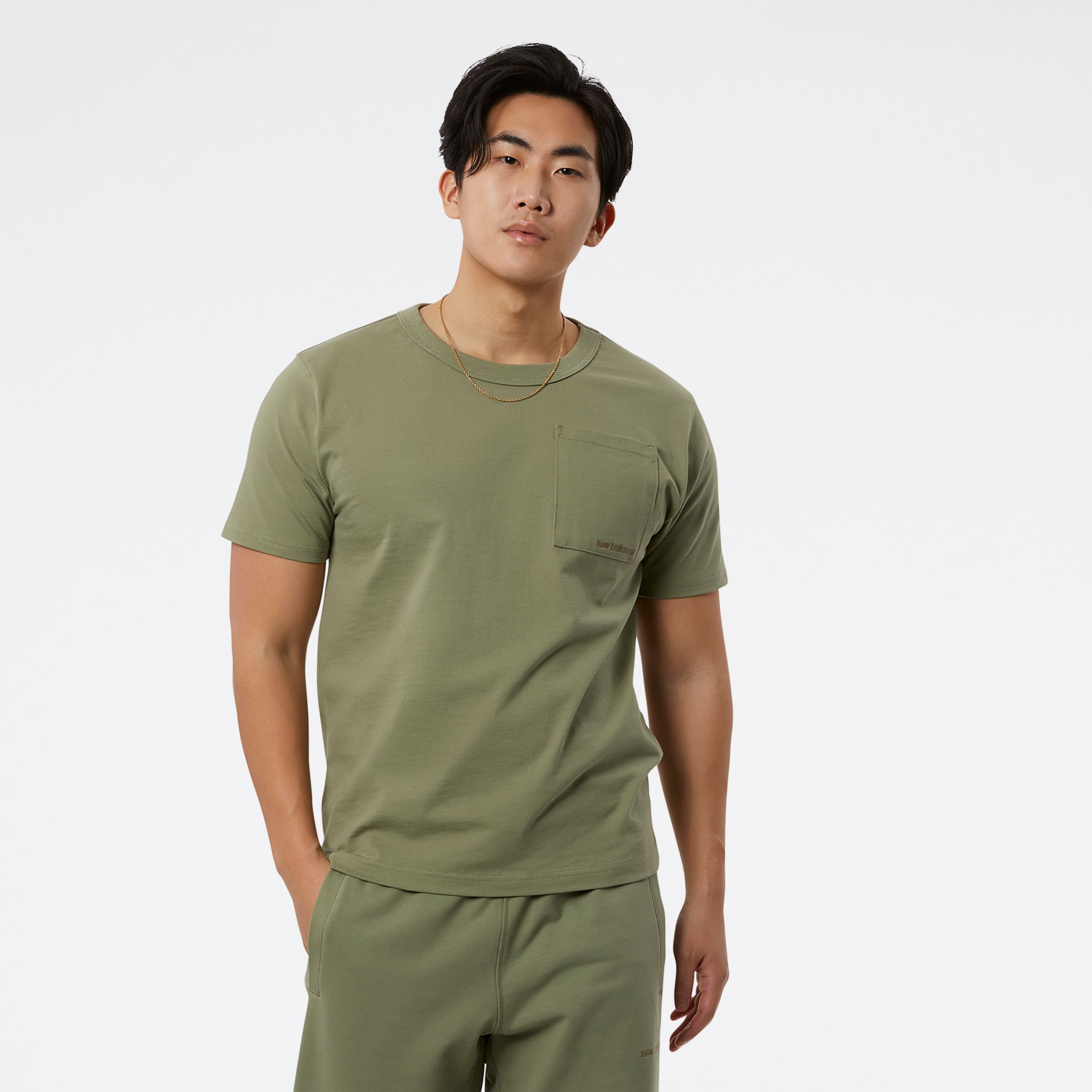 

New Balance Men's NB Athletics Nature State Short Sleeve Tee Green - Green