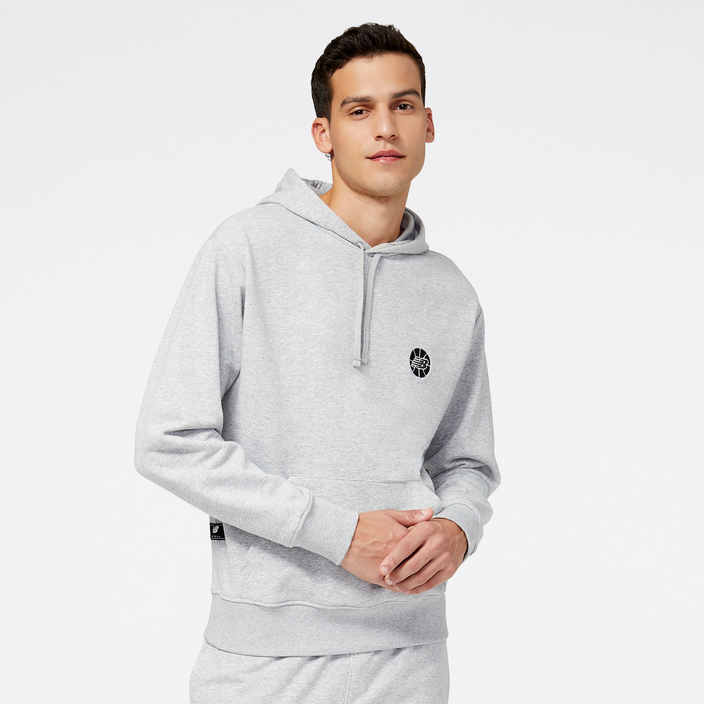 

New Balance Men's NB Hoops Fundamentals Hoodie Grey - Grey