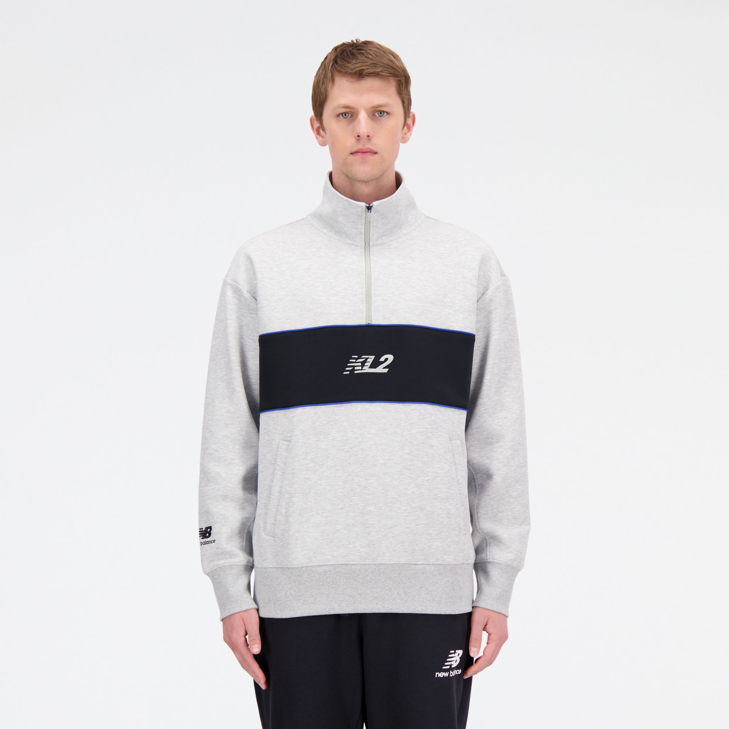 

New Balance Men's Kawhi's Klawset 1/4 Zip Rugby Grey - Grey