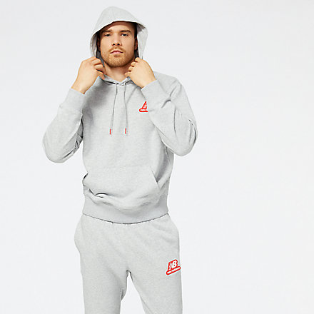 New Balance Sudadera con capucha NB Essentials Stacked Rubber PO, MT23910AG image number null