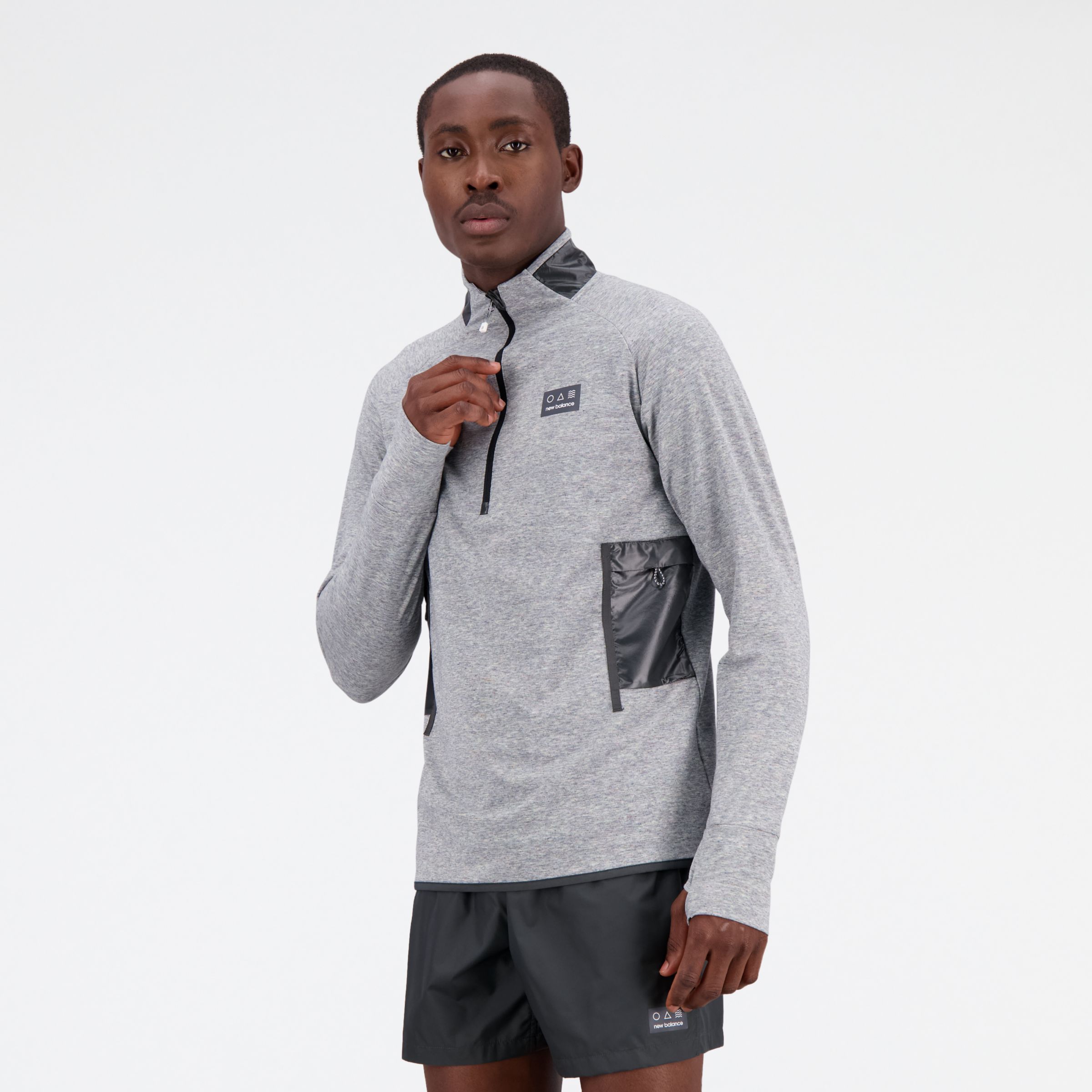 

New Balance Men's Impact Run AT 1/2 Zip Grey - Grey