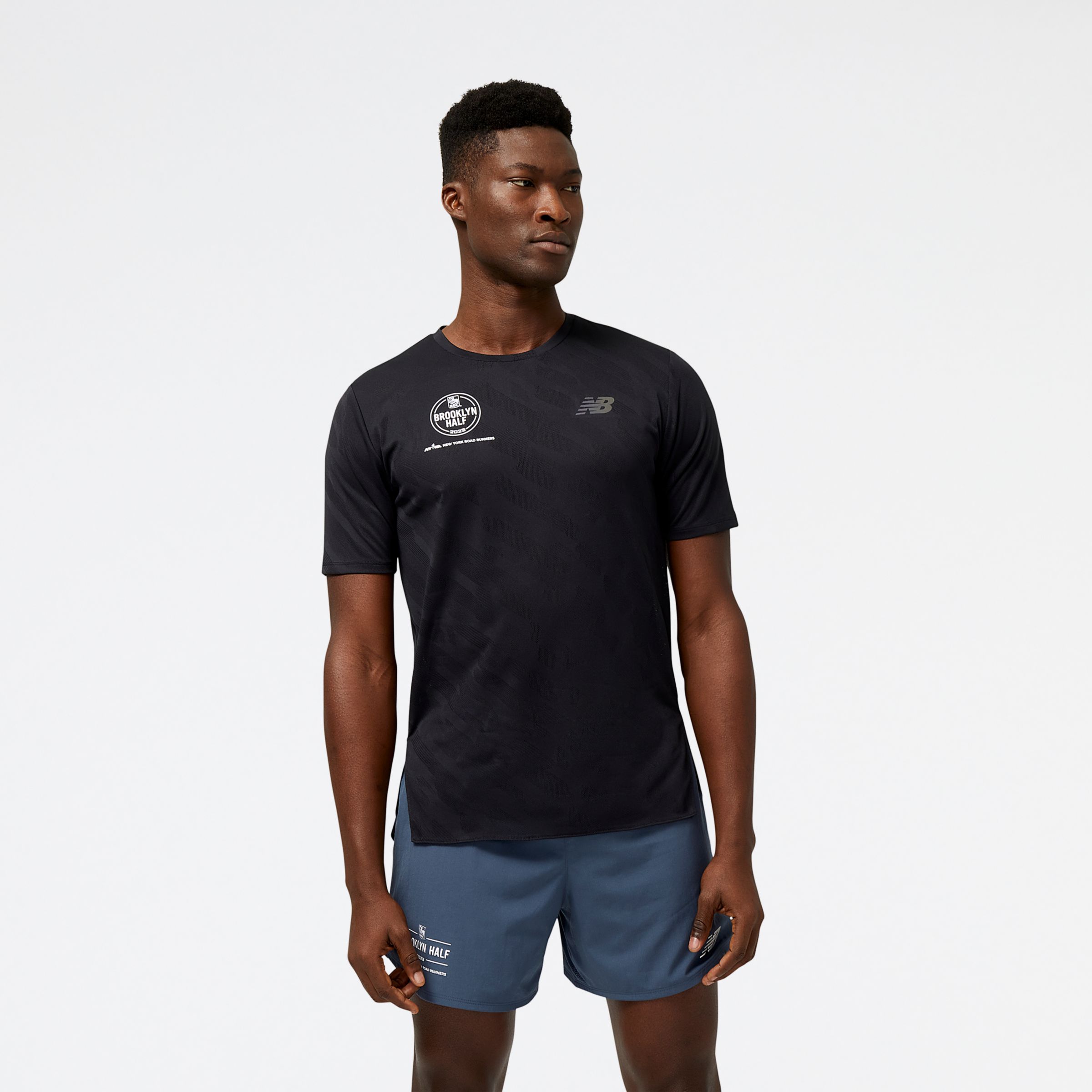 

New Balance Men's RBC Brooklyn Half Q Speed Jacquard Short Sleeve Black - Black