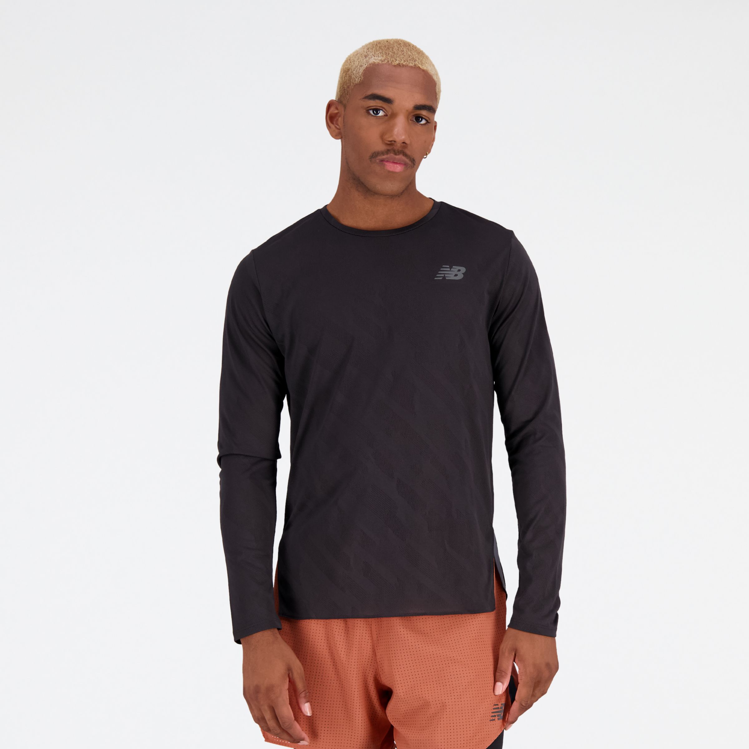 

New Balance Men's Q Speed Jacquard Long Sleeve Black - Black