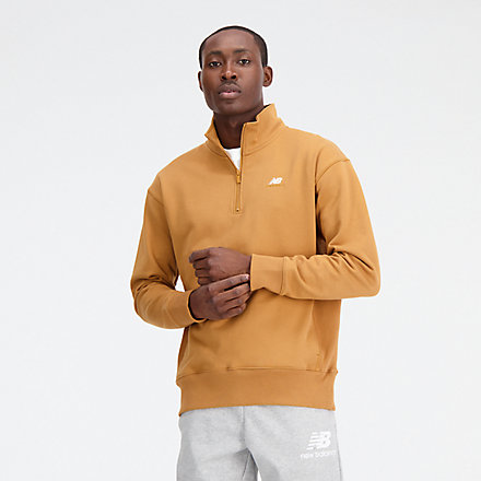 New Balance Athletics Remastered French Terry 1/4 Zip T-shirt, MT31501TOB image number null