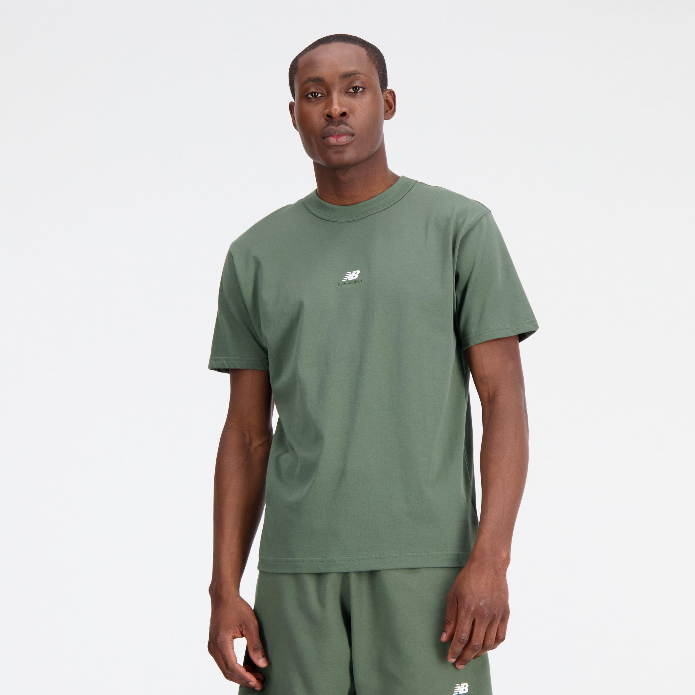 

New Balance Men's Sport Essentials Premium Cotton T-Shirt Green - Green