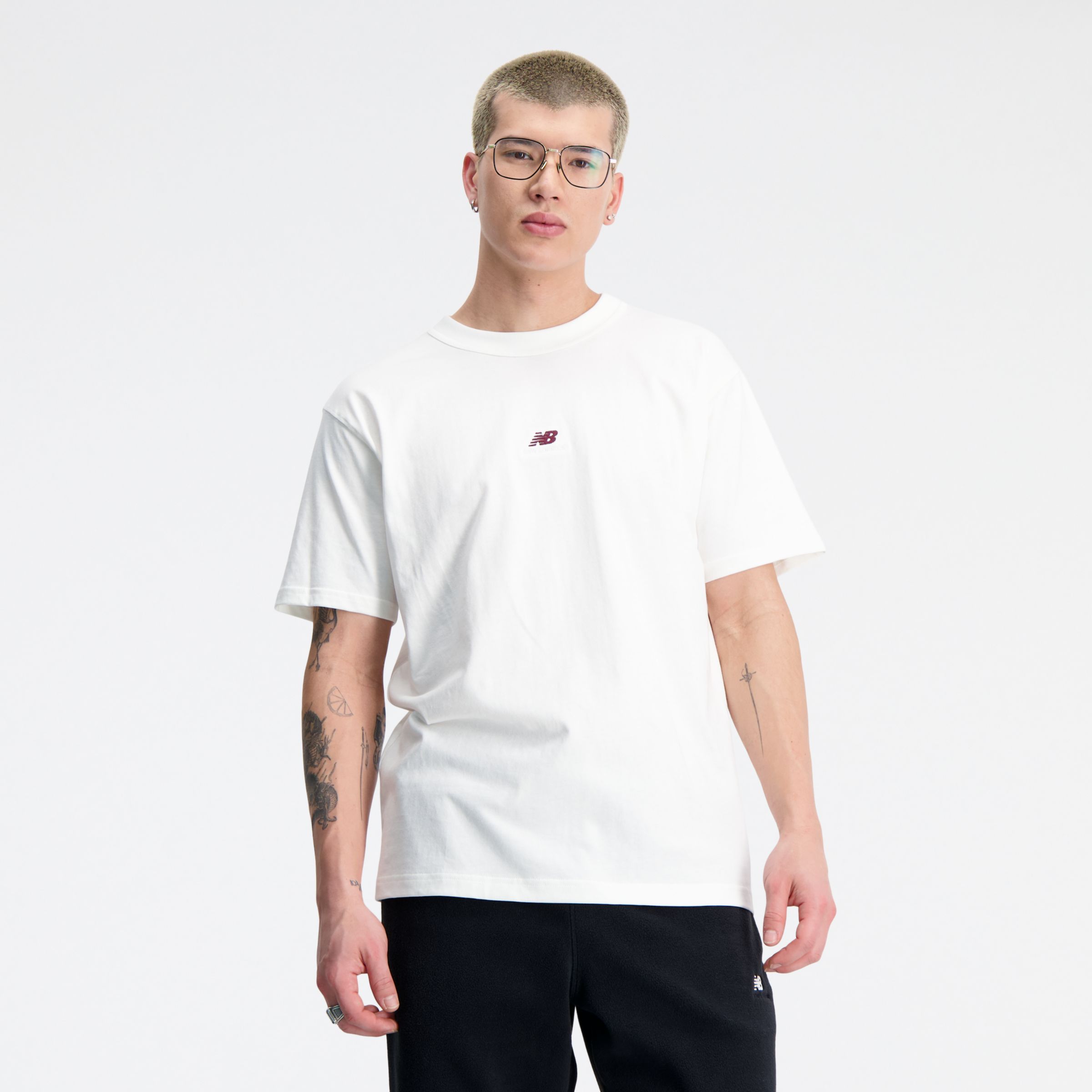 

New Balance Men's Sport Essentials Premium Cotton T-Shirt White - White