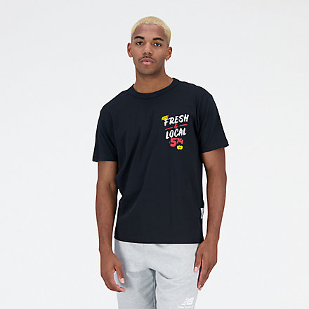 New Balance Essentials Reimagined Graphic Cotton Jersey Short Sleeve T-shirt, MT31521BK image number null