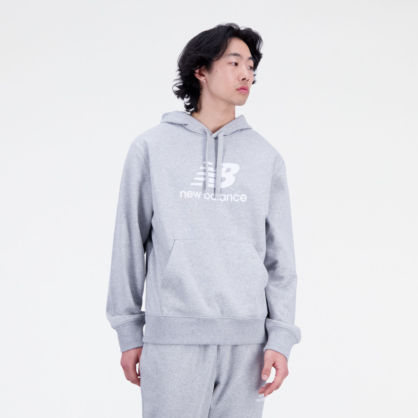 Essentials à Terry Sweats - Homme capuche New Balance French Stacked Logo