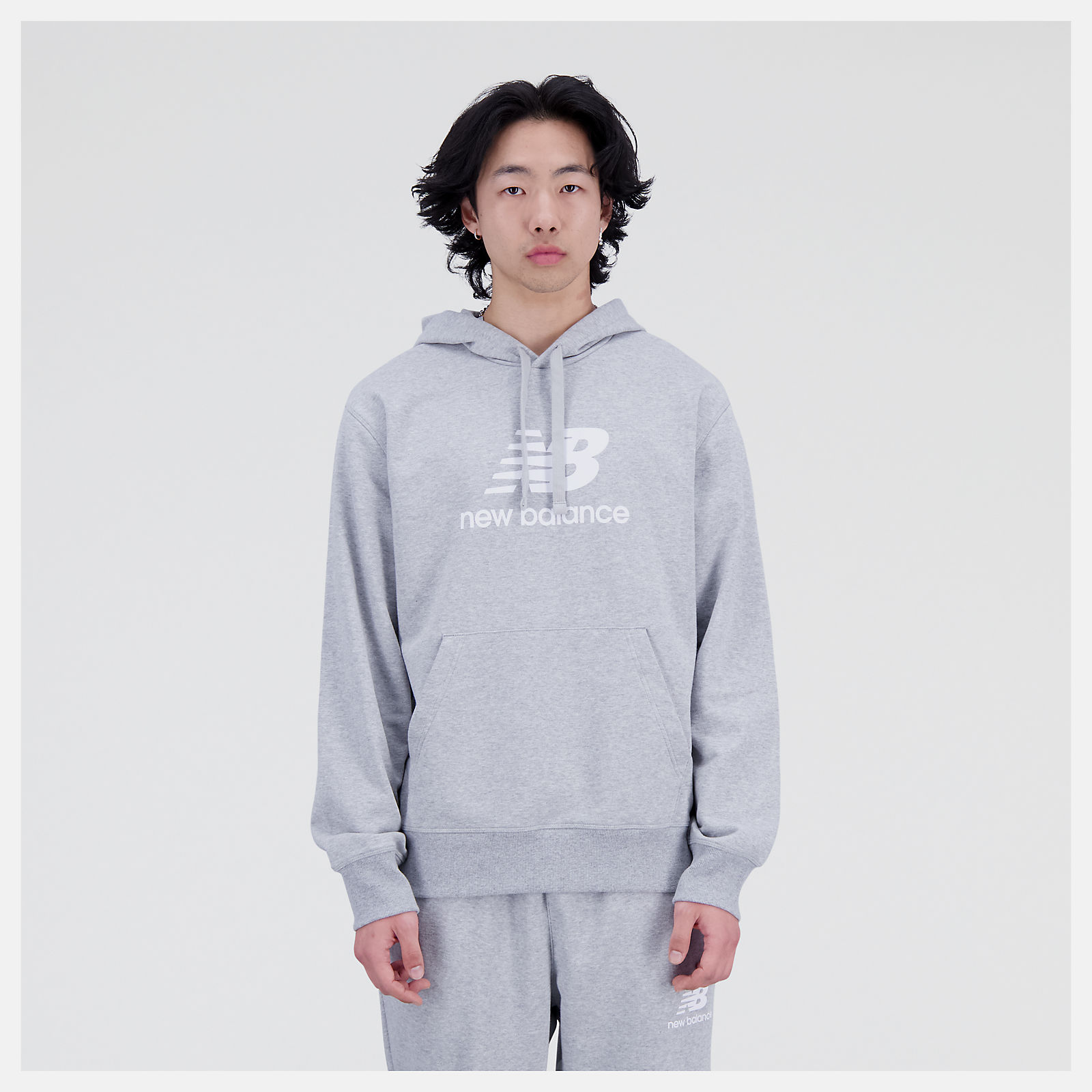 Essentials Stacked Logo French Terry Hoodie - New Balance
