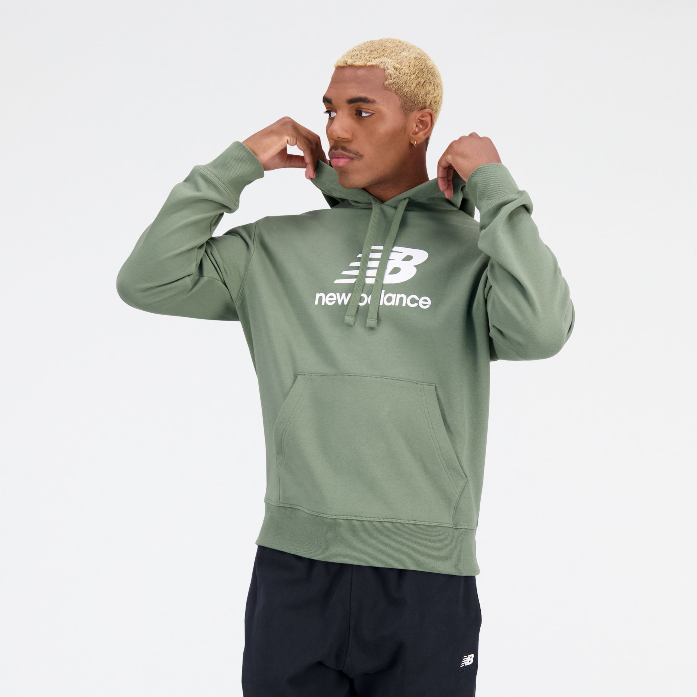 Essentials Stacked Logo French Terry Hoodie