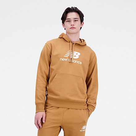 New Balance Essentials Stacked Logo French Terry Hoodie, MT31537TOB image number null