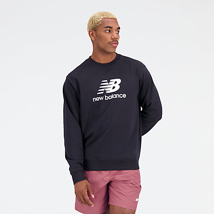 Essentials Stacked Logo French Terry Crewneck T-shirt