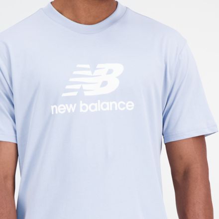 Herren Essentials Stacked Logo Cotton Jersey Short Sleeve T-shirt 