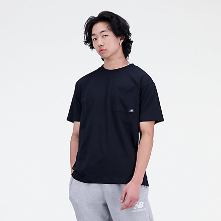 New Balance T-Shirt Essentials Reimagined Cotton Jersey Short Sleeve T-shirt, MT31542BK image number null