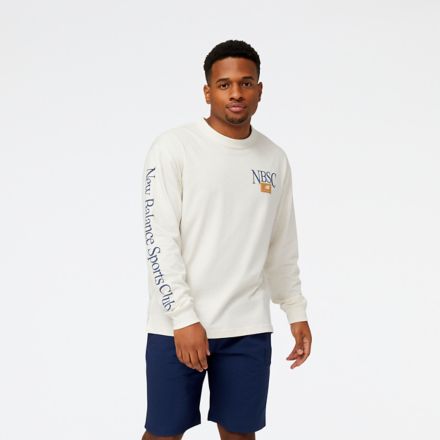 Men's Athletics Sports Club Cotton Jersey Longsleeve T-Shirt - New