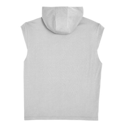 Sleeveless white hoodie hot sale