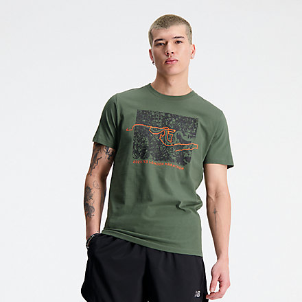 New Balance London Edition Map Tee, MT31609DDON image number null